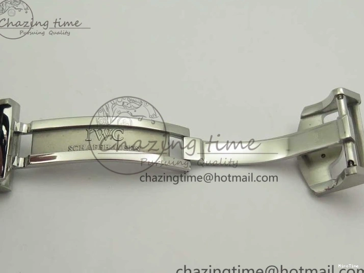 MIROTIME 0111 Cozy Portuguese Tourbillon IW5463 SS ZF Best Edition White Dial Blue Hands on Blue Leather Strap 7172